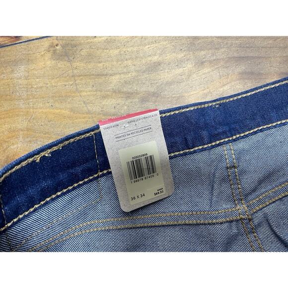 Levi's Men's Classic 505 Regular Fit Jean Straight Leg Dark Blue 36x34 NWT - Picture 5 of 12